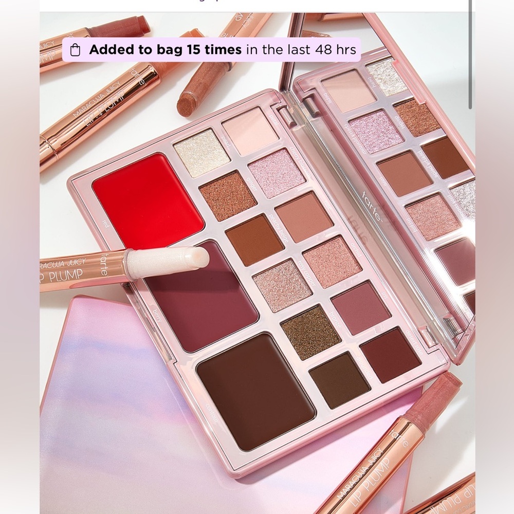 Brand new tarte marajuca juicy eye and cheek palette in berry